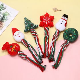 3pcs Christmas training dog teeth cleaning knot cute cartoon bite toys Christmas pet toys dog toys cat toys