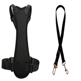 Car Seat Belts For Pets (Option: Black-M)