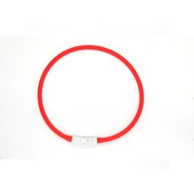 Fashion Led Pet Collar Dog (Option: Red Monochrome)