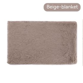 Pet Blanket Dog Bed Cat Winter Thermal Blanket (Option: Beige Brown Blanket-S)