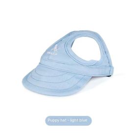 Pet Outdoor Supplies Puppy Peaked Baseball Cap (Option: Light Blue-L)