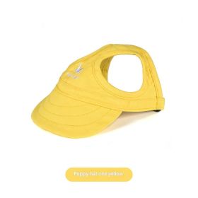 Pet Outdoor Supplies Puppy Peaked Baseball Cap (Option: Yellow-L)