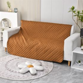 Pet Warm Waterproof Brushed Sofa Cushion (Option: Camel-130x210CM)