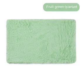 Pet Blanket Dog Bed Cat Winter Thermal Blanket (Option: Fruit Green Blanket-M)