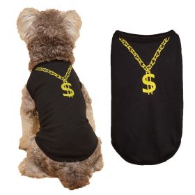 Thin Summer Dog Vest Necklace Dog Pet Clothes (Option: Black-S)