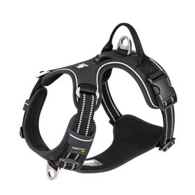 Dogs Pet Harness Reflective Hand Holding Rope (Option: Black-S)