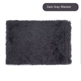 Pet Blanket Dog Bed Cat Winter Thermal Blanket (Option: Dark Gray Blanket-M)