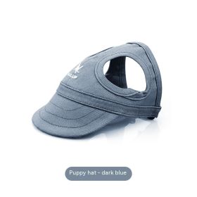 Pet Outdoor Supplies Puppy Peaked Baseball Cap (Option: Dark Blue-M)