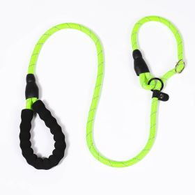 P Chain Pet Hand Holding Rope Reflective Silk Explosion-proof Pet Traction (Option: Green-L Diameter 12mm-1.7M)