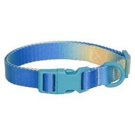 Large Anti-rust Gradient In Dog Collar (Option: Yellow And Blue-M)