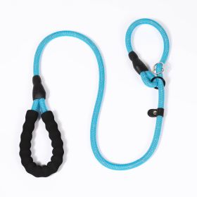 P Chain Pet Hand Holding Rope Reflective Silk Explosion-proof Pet Traction (Option: Blue-M Diameter 10mm-1.4M)