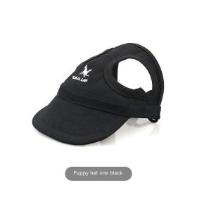 Pet Outdoor Supplies Puppy Peaked Baseball Cap (Option: Black-XL)