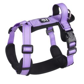 Dog Hand Holding Rope Chest Strap Reflective Vest Explosion-proof Medium Large Dog Pet Traction Dog Leash (Option: Purple-XL)